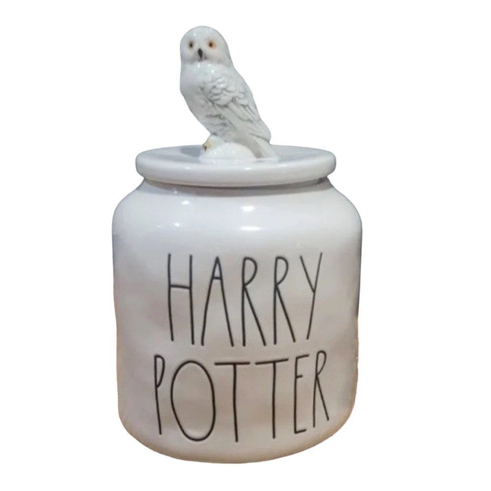 Rae Dunn Harry Potter Ceramic Jar with Owl Lid